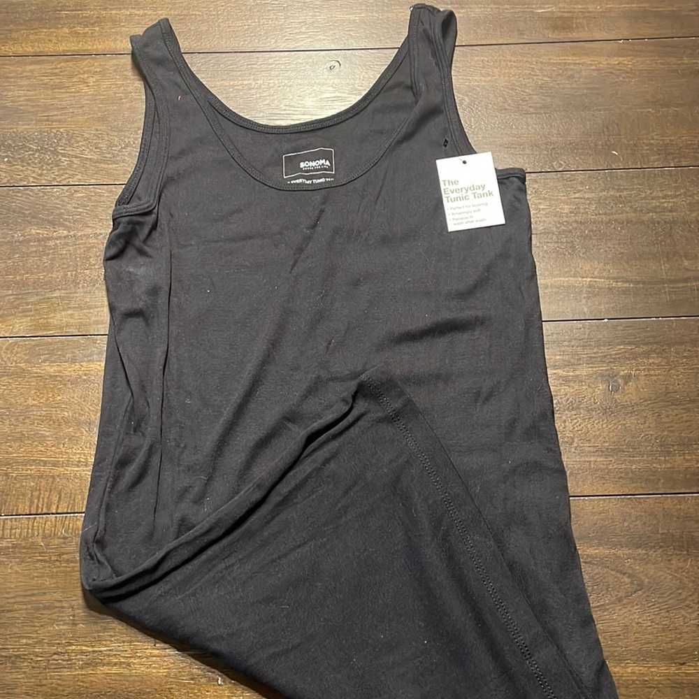 NWT Sonoma Black Tunic Tank size Small
